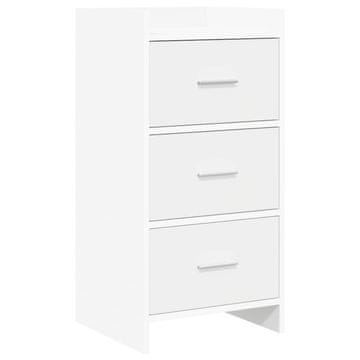 Vidaxl Strani šal Bela 40 x 36 x 80 cm Inženirski les
