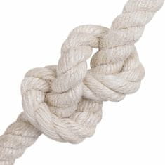 Vidaxl Vrv iz jute 14 mm Bela 100% Tossa jute