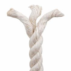 Vidaxl Vrv iz jute 14 mm Bela 100% Tossa jute