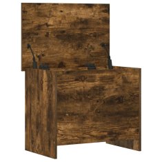 Vidaxl Skladiščni kovček Dimljen hrast 60 x 40 x 50 cm Inženirski les