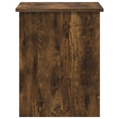 Vidaxl Skladiščni kovček Dimljen hrast 60 x 40 x 50 cm Inženirski les