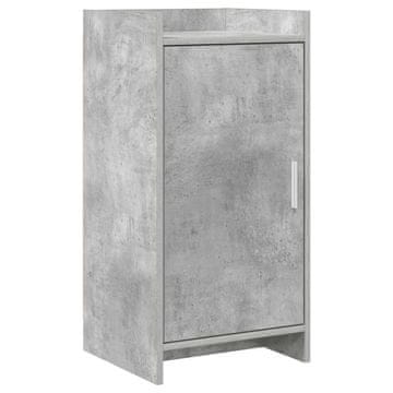 Vidaxl Strani šal Betonsko siva 40 x 36 x 80 cm Inženirski les
