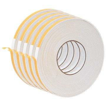 Vidaxl Samolepilni pena trak 5 szt. Bela 10mm x 10m CR pena