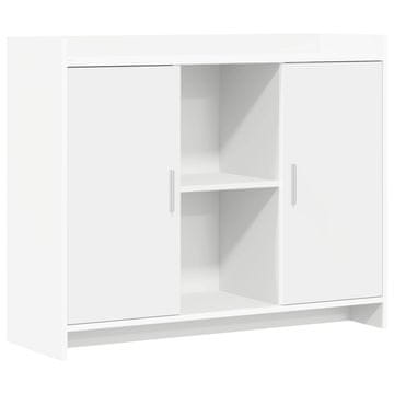 Vidaxl Strani šal Bela 98,5 x 33 x 80 cm Inženirski les
