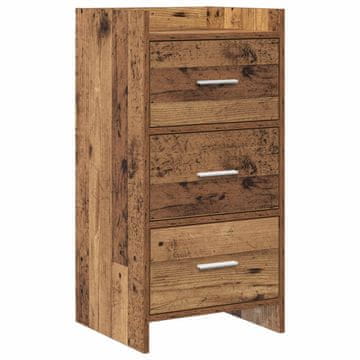 Vidaxl Strani šal Star les 40 x 36 x 80 cm Inženirski les
