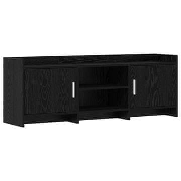 Vidaxl TV omarica 130 x 33 x 47 cm Črni hrast Inženirski les