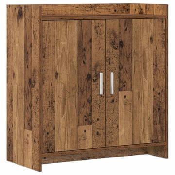 Vidaxl Strani šal Star les 72 x 36 x 80 cm Inženirski les