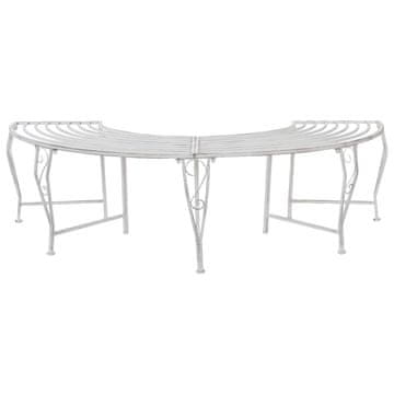 Vidaxl Banka Dreves 4-Število sedežev 160 x 80 x 44 cm Jeklo