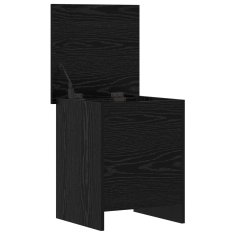 Vidaxl Skladiščni kovček Črni hrast 40 x 40,5 x 50 cm Inženirski les