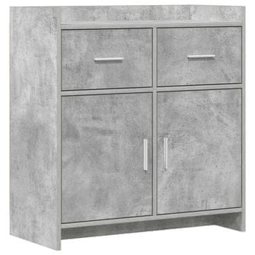 Vidaxl Strani šal Betonsko siva 75 x 36 x 80 cm Inženirski les