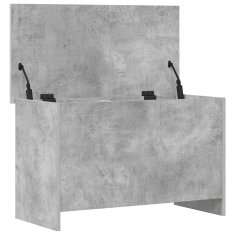Vidaxl Skladiščni kovček Betonsko siva 80 x 40 x 50 cm Inženirski les