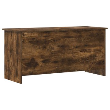 Vidaxl Skladiščni kovček Dimljen hrast 100 x 40 x 50 cm Inženirski les
