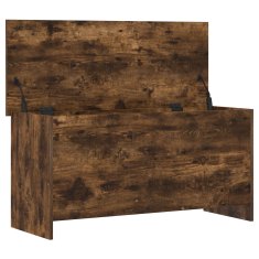 Vidaxl Skladiščni kovček Dimljen hrast 100 x 40 x 50 cm Inženirski les