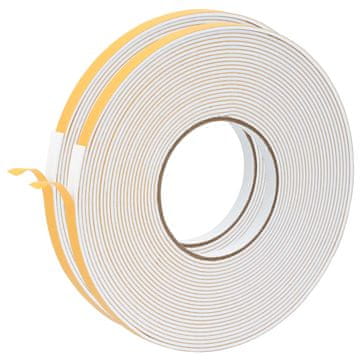 Vidaxl Samolepilni pena trak 2 szt. Bela 10mm x 10m CR pena