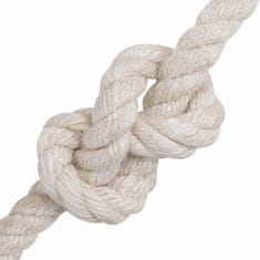 Vidaxl Vrv iz jute 12 mm Bela 100% Tossa jute
