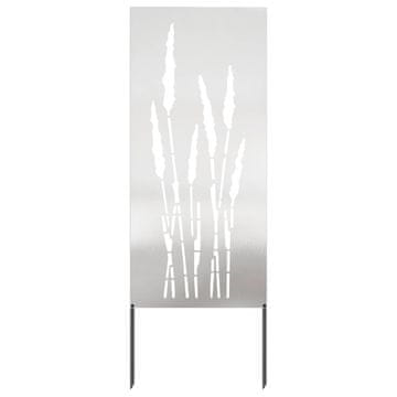 Vidaxl Zaslon za zasebnost v vrtu srebrna 50 x 140 cm Nerjaveče jeklo