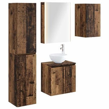Vidaxl Komplet omaric za kopalnico 5 szt. Star les 53 x 15,5 x 70 cm