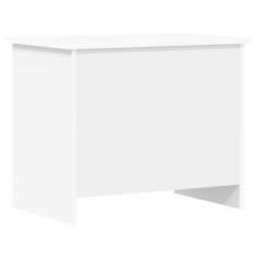 Vidaxl Skladiščni kovček Bela 60 x 40 x 50 cm Inženirski les