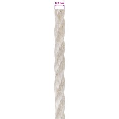 Vidaxl Vrv iz jute 10 kos 20 mm 100 m Bela 100% Tossa jute