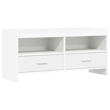 Vidaxl TV omarica 100 x 33 x 47 cm Bela Inženirski les
