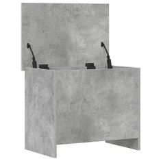 Vidaxl Skladiščni kovček Betonsko siva 60 x 40 x 50 cm Inženirski les