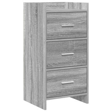 Vidaxl Strani šal Siva Sonoma 40 x 36 x 80 cm Inženirski les
