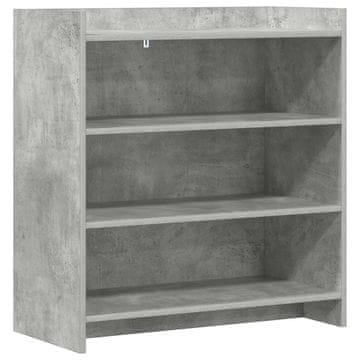Vidaxl Strani šal Betonsko siva 75 x 36 x 80 cm Inženirski les