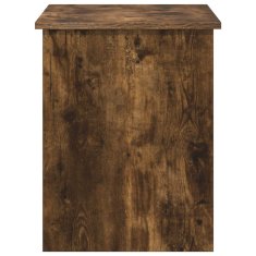Vidaxl Skladiščni kovček Dimljen hrast 80 x 40 x 50 cm Inženirski les