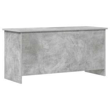 Vidaxl Skladiščni kovček Betonsko siva 100 x 40 x 50 cm Inženirski les