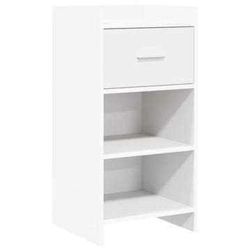 Vidaxl Strani šal Bela 40 x 36 x 80 cm Inženirski les