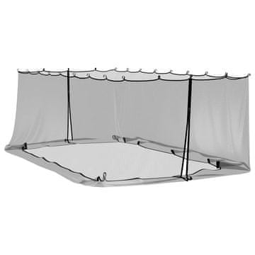 Vidaxl Komarščina za paviljon 220 mesh Črna 6 x 3 x 2 m Poliester