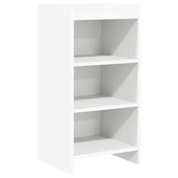 Vidaxl Strani šal Bela 40 x 36 x 80 cm Inženirski les