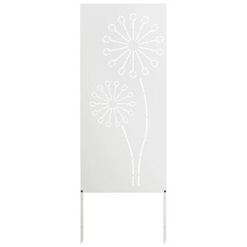 Vidaxl Zaslon za zasebnost v vrtu Bela 50 x 140 cm Mnogi jeklo