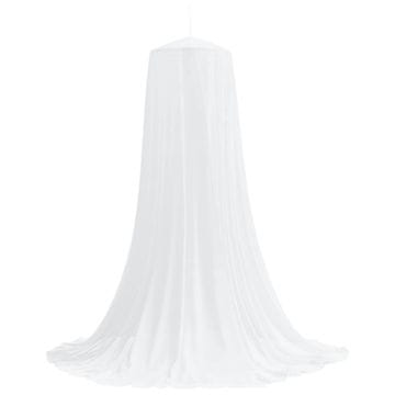 Vidaxl Komarica za posteljo 3 szt. 156 mesh Bela Ø56 x 220 cm Poliester