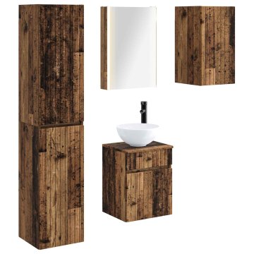 Vidaxl Komplet omaric za kopalnico 5 szt. Star les 43 x 11,5 x 60,5 cm