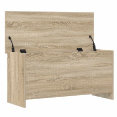 Vidaxl Skladiščni kovček Sonoma hrast 100 x 40 x 50 cm Inženirski les