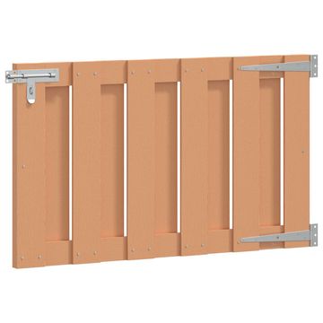 Vidaxl Vrtna vrata 100 x 60 cm WPC in aluminij Rjava
