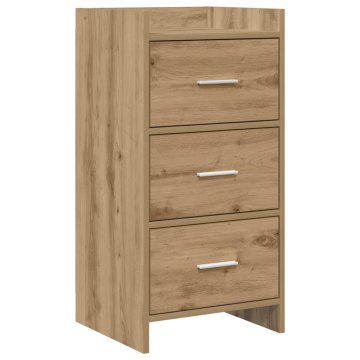 Vidaxl Strani šal Artisan hrast 40 x 36 x 80 cm Inženirski les