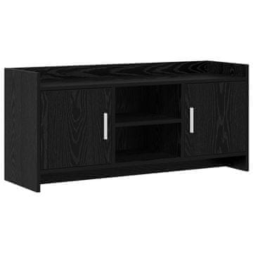 Vidaxl TV omarica 102 x 33 x 47 cm Črni hrast Inženirski les