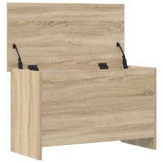 Vidaxl Skladiščni kovček Sonoma hrast 80 x 40 x 50 cm Inženirski les