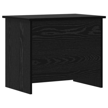 Vidaxl Skladiščni kovček Črni hrast 60 x 40 x 50 cm Inženirski les
