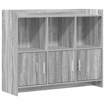 Vidaxl Strani šal Siva Sonoma 98,5 x 33 x 80 cm Inženirski les