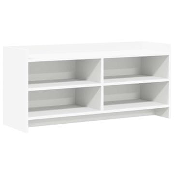 Vidaxl TV omarica 100 x 33 x 47 cm Bela Inženirski les