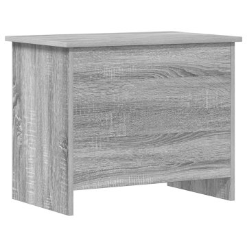 Vidaxl Skladiščni kovček Siva Sonoma 60 x 40 x 50 cm Inženirski les