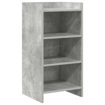 Vidaxl Strani šal Betonsko siva 40 x 36 x 80 cm Inženirski les