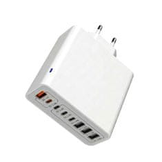 VYZIO® 65W hitri večvratni USB polnilec, pametna razporeditev moči, zaščita pred pregrevanjem, univerzalna združljivost, EU vtič | CHARGORA