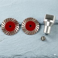 Vixson Diamantne rezalne plošče 40 mm, vroče stisnjene, za granit in beton, 3-delni komplet + adapter | SAWBLA