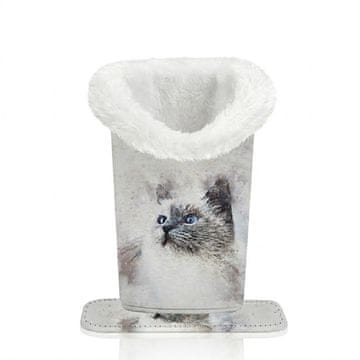HOME & MARKER® Mehko podložen etui za očala, PU usnje s plišasto notranjostjo, zaščita proti praskam, stabilno ravno dno | COZYGLASS