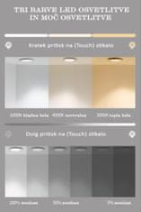 S6 Steklarstvo Šest LED ogledalo S611A2 z zlatim okvirjem, 60x110cm, ovalno LED kopalniško ogledalo, 3 barve LED, dimmer, antifog