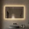 S6 Steklarstvo Šest LED ogledalo S6P1, 120x80cm / 80x120cm , dvojna LED linija, 3barve LED, dimmer, antifog